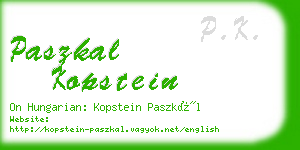 paszkal kopstein business card